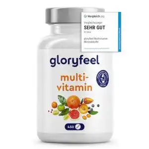 Multivitamin-Tabletten gloryfeel Multivitamin hochdosiert, 450 Tabl.