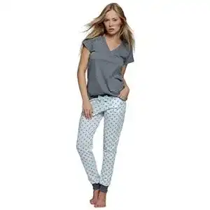 Pyjama S& SENSIS SENSIS stillvoller Baumwollschlafanzug
