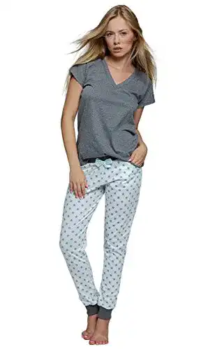 Pyjama S& SENSIS SENSIS stillvoller Baumwollschlafanzug