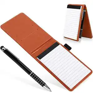 Notizblock Cyiecw Mini Pocket Notizbuch A7 Pu Leder