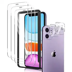 iPhone-11-Panzerglas Riisoyu [3+2 Stück] Schutzfolie
