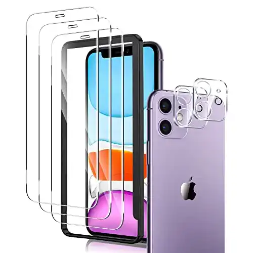 iPhone-11-Panzerglas Riisoyu [3+2 Stück] Schutzfolie