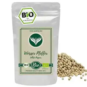 Weißer Pfeffer Azafran BIO Pfeffer (Pfefferkörner ganz), 250g