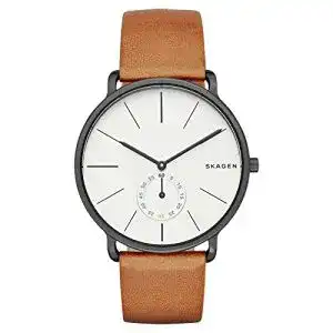 Skagen-Uhr Skagen Herrenuhr Leder/Sonstige analog Quarzwerk