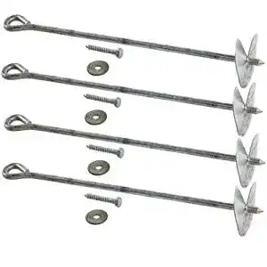 Bodenanker Gartenwelt Riegelsberger Set, Stahl verzinkt, 4 Stück