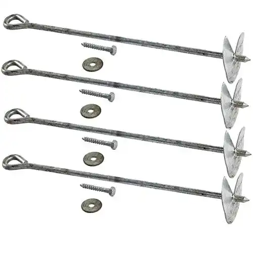 Bodenanker Gartenwelt Riegelsberger Set, Stahl verzinkt, 4 Stück