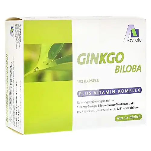 Die beste Ginkgo-Tabletten Avitale Ginkgo 100 mg Kapseln, 192 Stück 2026 Test Bestseller Ginkgo-Tabletten Avitale Ginkgo 100 mg Kapseln, 192 Stück