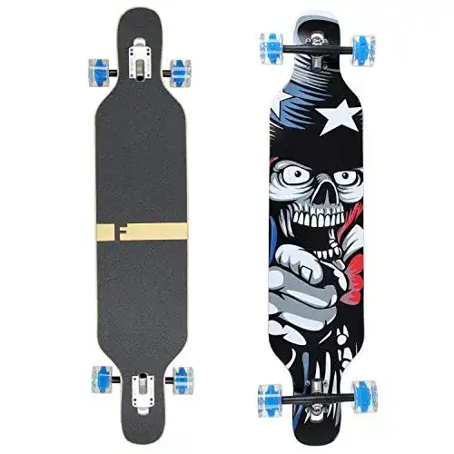 Longboard FunTomia Skateboard Drop Through Cruiser Komplett
