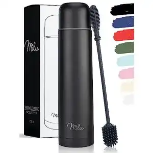 Isolierflasche-Edelstahl Milu Thermosflasche Schwarz, 500ml