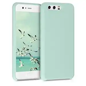 Huawei-P10-Hülle kwmobile, Silikon gummiert, Mintgrün matt