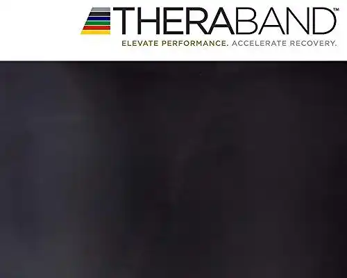 Thera-Band Theraband Elastisches Trainingsband, Schwarz, 2.0 m