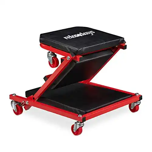 Werkstatthocker Relaxdays Rollbrett Werkstatt bis 150 kg, 2in1