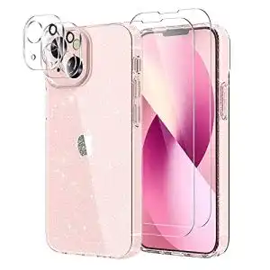 iPhone-13-Hülle YIRSUR Hülle mit 2 Stück Panzerglas