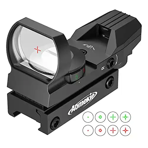 Leuchtpunktvisier AOMEKIE Red Dot Visier Airsoft Rotpunktvisier