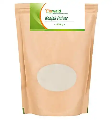 Konjakmehl Piowald Konjak Pulver – 500g Vorratspack