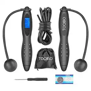 Springseil mit Zähler TOQIBO Springseil Speed Rope Verstellbar