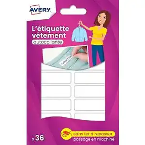 Namensaufkleber Kleidung AVERY Kleideretiketten 1 Format