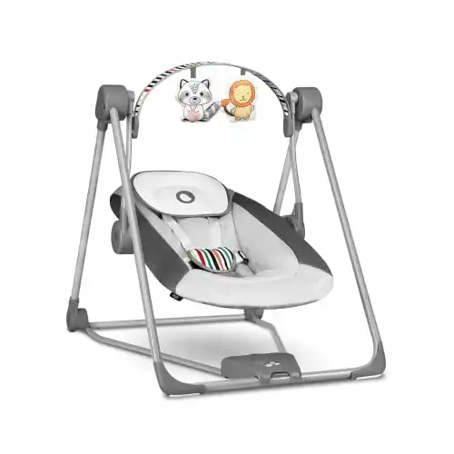 Babyschaukel Lionelo Otto, mit interaktiven Spielzeugen