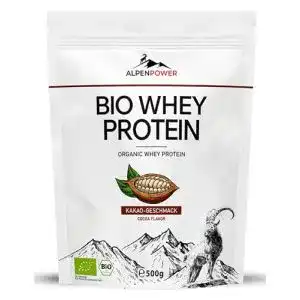 Bio Whey Protein AlpenPower, Kakao, ohne Zusatzstoffe, 500 g