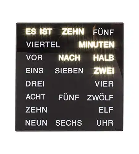 Wortuhr Out of the blue Uhr mit Deutscher Wort-Anzeige