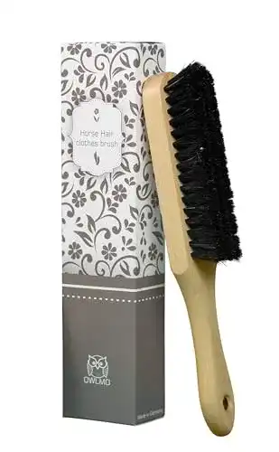 Kleiderbürste OWLMO ® Praktische Profi Rosshaar, Buchenholz