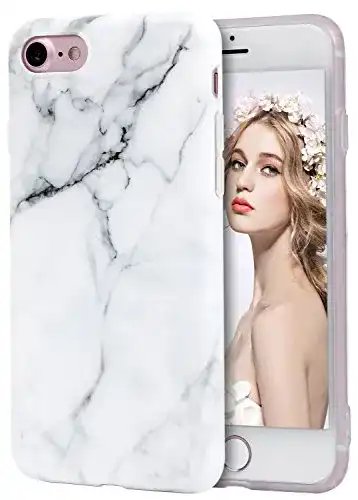 iPhone-8-Hülle Imikoko ® Matt Marmor Weich Silikon