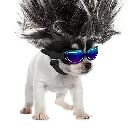 Hundebrille Pawaboo Hunde Sonnenbrille, einstellbares Band