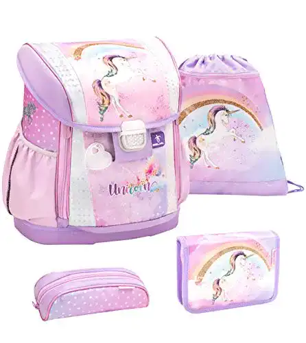 Belmil-Schulranzen Belmil Ergonomischer Schulranzen Set 4-teilig