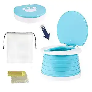 Klapptoilette NETT Toilettensitz Kinder, mit Reisetasche, Grün