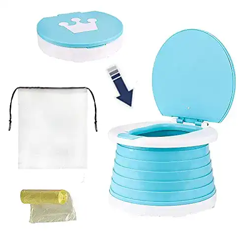 Klapptoilette NETT Toilettensitz Kinder, mit Reisetasche, Grün