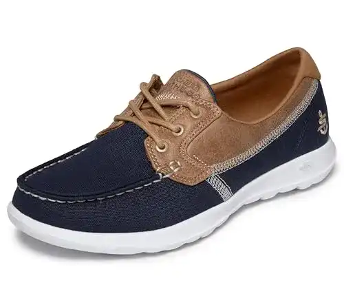 Bootsschuhe Damen Skechers Go Walk Lite Coral, Navy