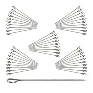 Rouladennadel Relaxdays, Edelstahl, Spicknadel Set 50 Stk.