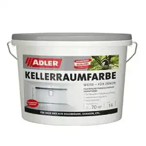 Silikatfarbe ADLER Kellerraumfarbe, weiß, geruchsneutral, 14kg