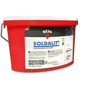 Silikatfarbe-Aussen Soldalit Keim 1111421 Fassadenfarbe weiß 5kg