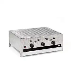 Tisch-Gasgrill LAG Gasgrill 3-flammiger Edelstahl-Brenner 11kW