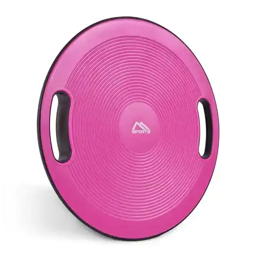 Balance-Board MSPORTS Balance Board Premium 40 cm Durchmesser inkl. Übungsposter