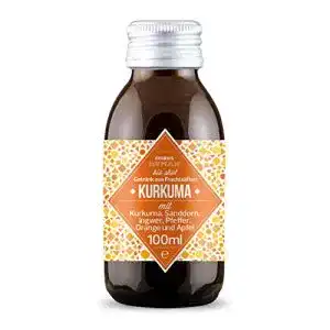 Kurkuma-Shot Organic Human Bio Shot mit Sanddorn, 4x 100ml
