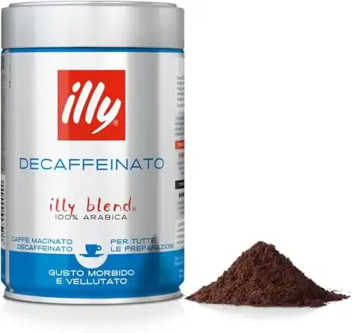 Illy-Kaffee Illy Kaffeepulver Decaf entkoffeiniert, Kaffee gemahlen
