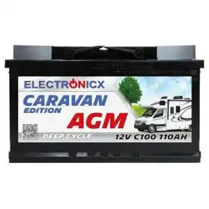 AGM-Batterie 110Ah Electronicx AGM Batterie 12v Caravan Edition