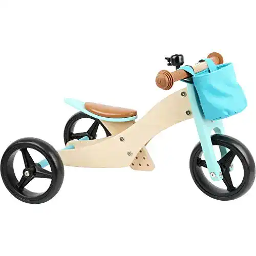 Small-foot-Spielzeug Small Foot Trike 2 in 1 Türkis aus Holz