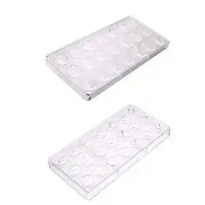 Pralinenform Ritte 3D Schokoladenform, 2 Stück Backform
