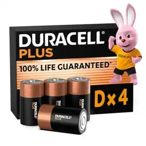 Mono-Batterie Duracell Plus D Mono Alkaline-Batterien, 4er-Pack