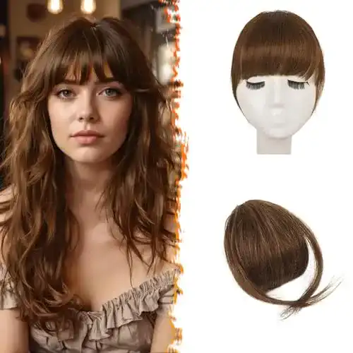 Haarteil BARSDAR Clip in Pony Echthaar 100% Remy Echthaar Tempel