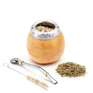 Mate-Becher balibetov Set aus natürlichem Kürbis, handgefertigt