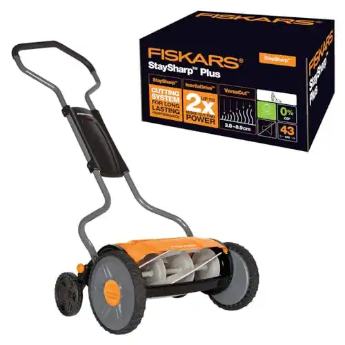 Spindelmäher Fiskars , Rasenmäher, Schnittbreite: 43 cm, StaySharp