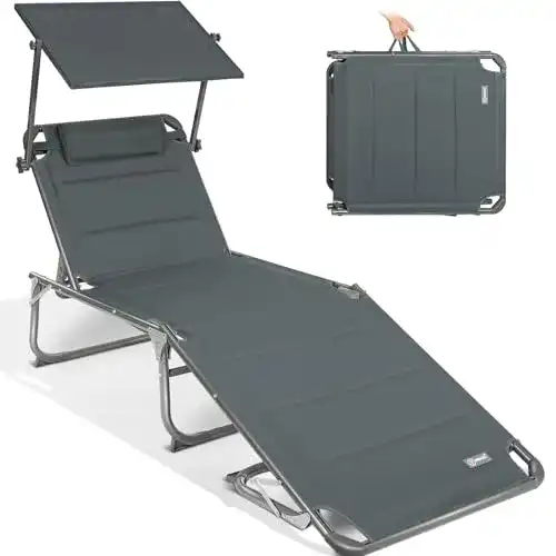 Die beste Campingliege Homecall XXL-Sonnenliege aus Aluminium mit Dach 2026 Test Bestseller Campingliege Homecall XXL-Sonnenliege aus Aluminium mit Dach