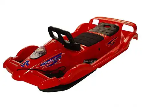 Lenkbob AlpenGaudi Unisex Doublerace Rot Doppelsitzer Schlitten