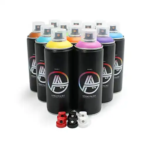 Graffiti-Dosen Double A Spraypaint Sprühdosen Set, Paket Grundfarben
