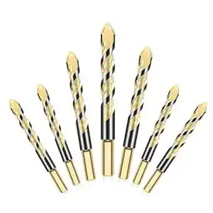 Fliesenbohrer UEOTO 7 Stück Glasbohrer Set, Triangel Legierung