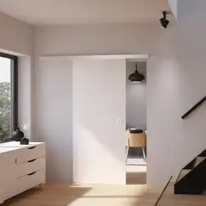 Holzschiebetür inova weiße Design 880 x 2035 mm Aluminium